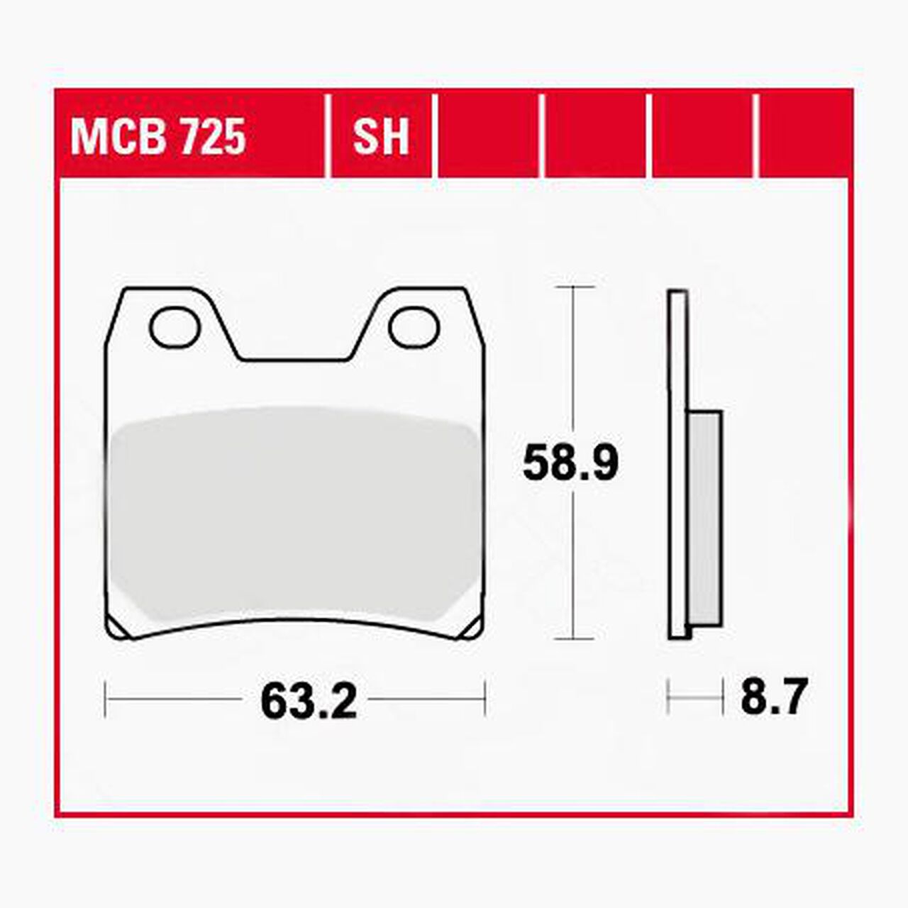 TRW Lucas frein standard mcb727